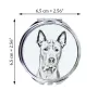 Thai Ridgeback, Thailand-Ridgeback - Taschenspiegel mit Hund, personalisierter Taschenspiegel, kompakter Spiegel mit Art-Dog-Logo