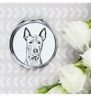 Thai Ridgeback, Thailand-Ridgeback - Taschenspiegel mit Hund, personalisierter Taschenspiegel, kompakter Spiegel mit Art-Dog-Logo