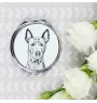 Thai Ridgeback, Thailand-Ridgeback - Taschenspiegel mit Hund, personalisierter Taschenspiegel, kompakter Spiegel mit Art-Dog-Logo