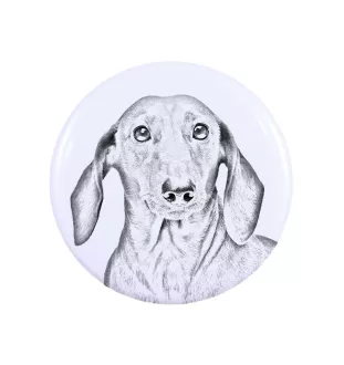 Dachshund Rauhhaar, Dackel, Teckel - Anstecknadel mit Ihrem Hund, fügen Sie Ihr eigenes Foto hinzu, Marke Art-Dog