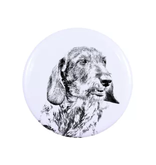 Dachshund Rauhhaar, Dackel, Teckel I - Anstecknadel mit Ihrem Hund, fügen Sie Ihr eigenes Foto hinzu, Marke Art-Dog