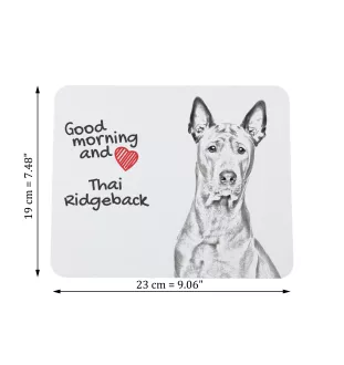Thai Ridgeback - mouse pad with print, personalized dog-themed mouse pad, unique gadget for an office worker by Art-Dog brand