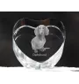 Dachshund Wire-haired, Wiener dog, Badger dog - a photo of a dog in crystal, crystal heart, unique photo frame from the Art-Dog brand