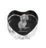 Dachshund Wire-haired, Wiener dog, Badger dog - a photo of a dog in crystal, crystal heart, unique photo frame from the Art-Dog brand