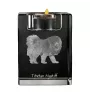 Dogue du Tibet, mastiff du Tibet - Bougeoir avec photo de chien, porte bougie en cristal, cadeau personnalisé par la marque Art-Dog