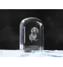 Teckel à poil dur, Chien-saucisse - un cube de cristal avec une photo, une photo de chien dans le cristal, un presse-papiers cubique de la marque Art-Dog