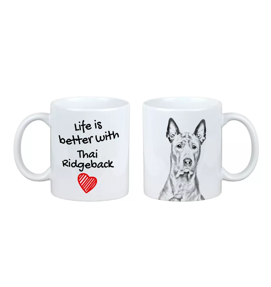 Thai Ridgeback, Thailand-Ridgeback - Tasse mit Hund, Tasse mit Bild, personalisiertes Geschenk der Marke Art-Dog