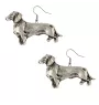 Dachshund Wire-haired, Wiener dog, Badger dog - hanging earrings with dogs, charming jewelry for a dog mom, a gift for a girl from the Art-Dog brand