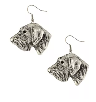 Teckel à poil dur, Chien-saucisse II - boucles d'oreilles pendantes avec des chiens, bijoux charmants pour maman de chien, cadeau pour fille de la marque Art-Dog