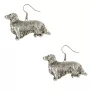 Dachshund Wire-haired, Wiener dog, Badger dog III - hanging earrings with dogs, charming jewelry for a dog mom, a gift for a girl from the Art-Dog brand