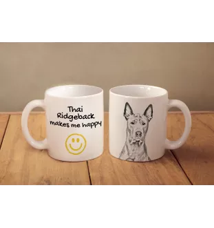 Thai Ridgeback, Thailand-Ridgeback - Tasse mit Hund, fröhliche Tasse für Hundeliebhaber, personalisiertes Geschenk der Marke Art-Dog