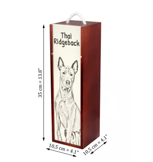 Thai Ridgeback, Thailand-Ridgeback - Weinbox mit Hund, Alkoholbox mit Grafik, personalisierte Geschenkbox der Marke Art-Dog