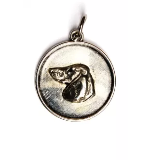 Teckel à poil dur, Chien-saucisse I - collier avec chien, pendentif pour maman de chien, bijoux uniques de la marque Art-Dog