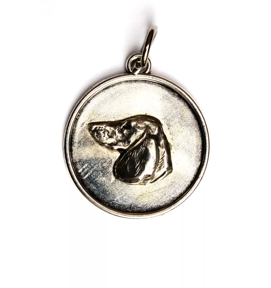 Teckel à poil dur, Chien-saucisse I - collier avec chien, pendentif pour maman de chien, bijoux uniques de la marque Art-Dog