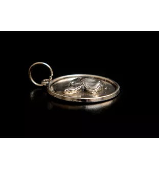 Teckel à poil dur, Chien-saucisse I - collier avec chien, pendentif pour maman de chien, bijoux uniques de la marque Art-Dog