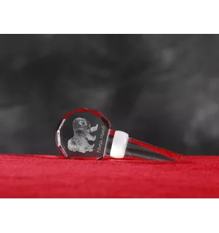 Tibetan Mastiff, Do khyi - Crystal bottle stopper, unique wine stopper with photo, personalised gift for sommelier by Art-Dog brand