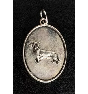 Dachshund Rauhhaar, Dackel, Teckel - Halskette mit Hund, Anhänger für Hundemama, einzigartiger Schmuck der Marke Art-Dog