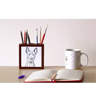 Thai Ridgeback, Chien thaïlandais à crête dorsale - porte-stylo avec chien, organiseur de bureau avec impression, décoration de bureau personnalisée de la marque Art-Dog