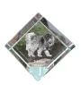 Tibetan Mastiff, Do khyi - crystal cube with a photo, photo of a horse in crystal, cubic paperweight from Art-Dog brand