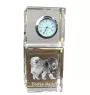 Dogue du Tibet, mastiff du Tibet - montre en cristal avec photo, photo de chien dans un cristal, horloge de bureau personnalisée de la marque Art-Dog