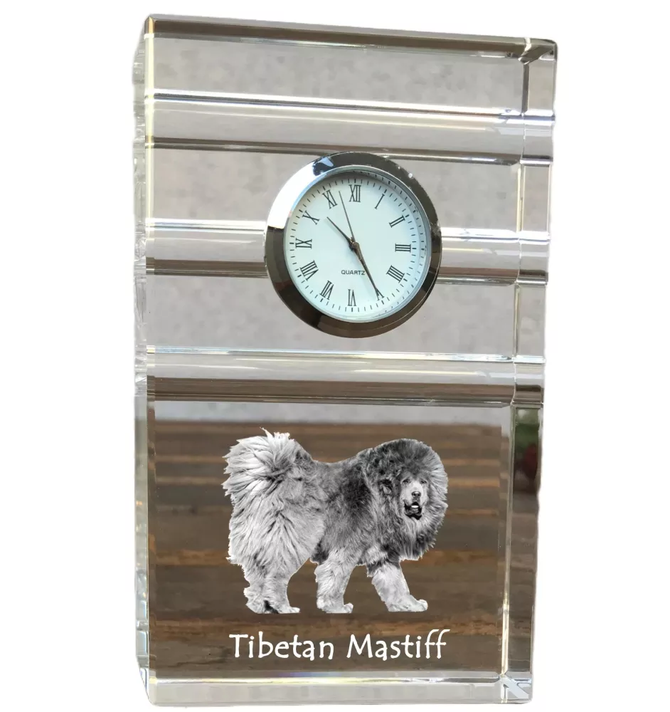 Mastif tybetański zegar trój-paskowy z psem Art-Dog