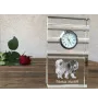 Tibetan Mastiff, Do khyi - glass clock with a photo, photo of a dog in crystal, personalized standing office clock by Art-Dog brand