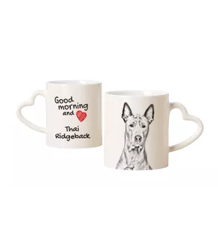 Thai Ridgeback, Thailand-Ridgeback - Tasse mit Hund, entzückende Tasse mit herzförmigem Henkel, universelles Geschenk der Marke Art-Dog