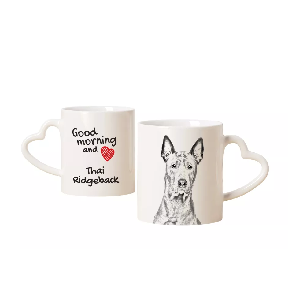 Thai Ridgeback, Thailand-Ridgeback - Tasse mit Hund, entzückende Tasse mit herzförmigem Henkel, universelles Geschenk der Marke Art-Dog
