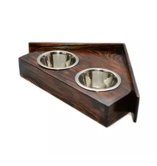 Dachshund Rauhhaar, Dackel, Teckel II - Holzständer mit Schalen für Hunde, dekorative Hundeschalen, Geschenk zur Adoption eines Hundes von der Marke Art-Dog