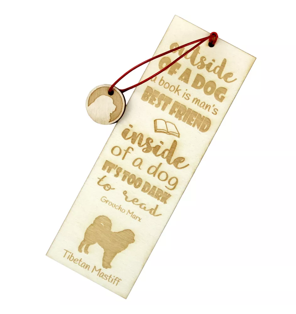 Dogue du Tibet, mastiff du Tibet - marque-page pour livre avec chien, marque-page personnalisé, cadeau pour les amateurs de livres de la marque Art-Dog