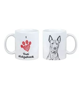 Thai Ridgeback, Chien thaïlandais à crête dorsale - tasse avec chien, une tasse adorable avec une illustration, un cadeau avec votre photo de la marque Art-Dog