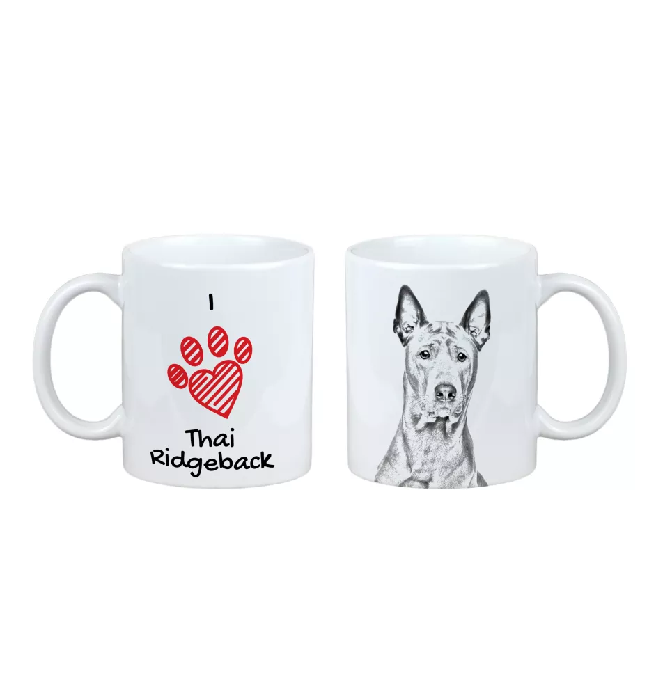 Thai Ridgeback - cup with a dog, cute cup with graphics, a gift with your photo from the Art-Dog brand
