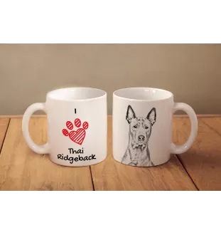 Thai Ridgeback - cup with a dog, cute cup with graphics, a gift with your photo from the Art-Dog brand