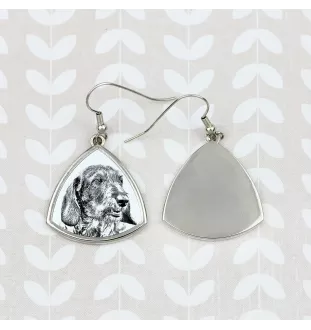 Dachshund Wire-haired, Wiener dog, Badger dog I - dog earrings, hanging earrings with a picture, personalized jewelry with Art-Dog brand print