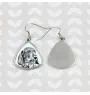 Teckel à poil dur, Chien-saucisse I - boucles d'oreilles avec chien, boucles d'oreilles pendantes avec photo, bijoux personnalisés avec impression de la marque Art-Dog