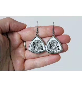 Dachshund Wire-haired, Wiener dog, Badger dog I - dog earrings, hanging earrings with a picture, personalized jewelry with Art-Dog brand print