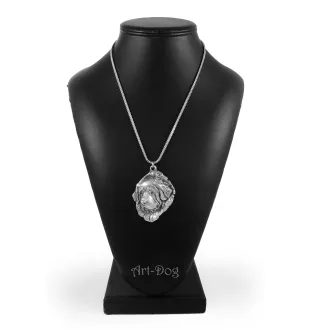 Dogue du Tibet, mastiff du Tibet - un collier avec un chien, un pendentif de chien sur une chaîne en argent, un bijou unique de la marque Art-Dog