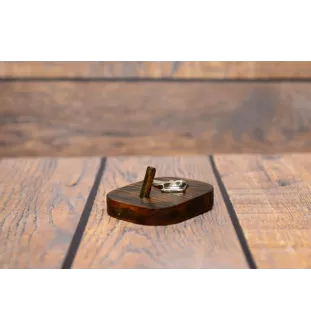 Teckel à poil dur, Chien-saucisse I - porte-clés, porte-clés avec chien pour les médailles, crochet pour les clés de la marque Art-Dog