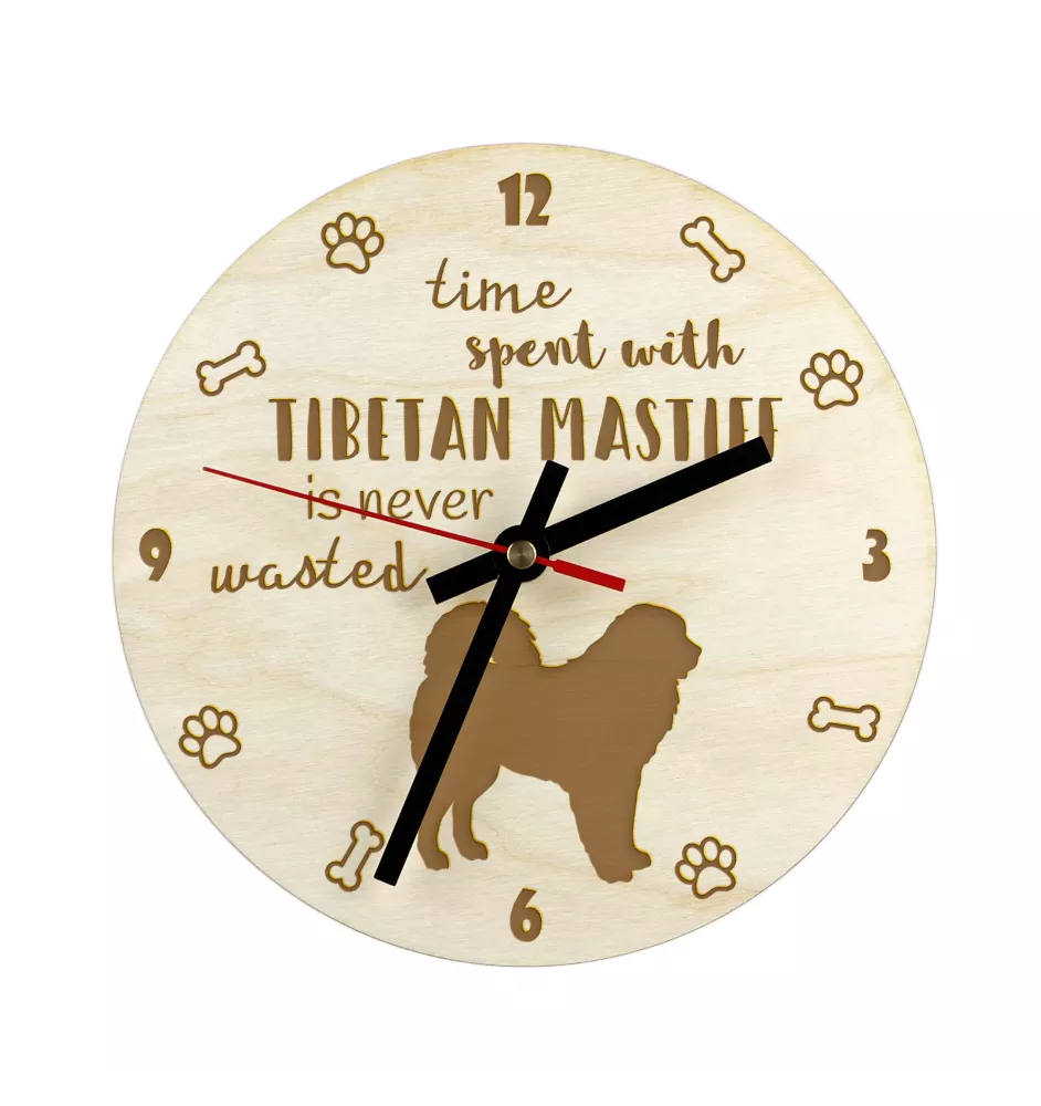 Do khyi, Tibetdogge, Tibetanische Dogge, Tibetmastiff - Hundeuhr, Holzuhr, Wanduhr für Hundefreunde, Tisch- und Regaluhr, Art-Dog