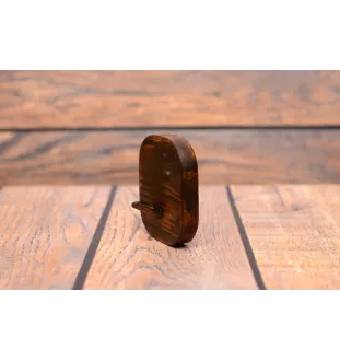 Teckel à poil dur, Chien-saucisse II - porte-clés, porte-clés avec chien pour les médailles, crochet pour les clés de la marque Art-Dog