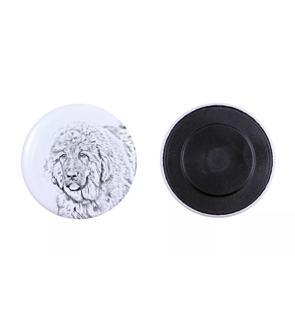 Tibetan Mastiff, Do khyi - magnet with a dog's pupil, exceptionally light, strong magnet, handmade product by the Art-Dog brand