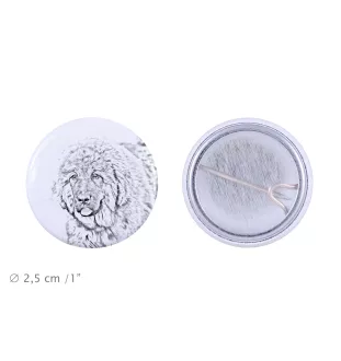 Dogue du Tibet, mastiff du Tibet - badge avec votre chien, ajoutez votre propre photo, marque Art-Dog