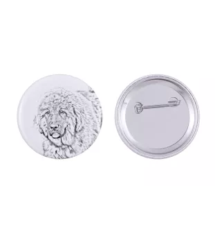 Dogue du Tibet, mastiff du Tibet - badge avec votre chien, ajoutez votre propre photo, marque Art-Dog