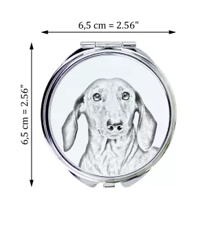 Jamnik szorstkowłosy lusterko ze zdjęciem psa Art-Dog