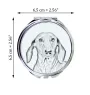 Dachshund Wire-haired, Wiener dog, Badger dog - Pocket mirror with a dog, personalized mirror for a purse, compact mirror with Art-Dog brand print.