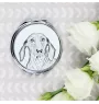 Dachshund Wire-haired, Wiener dog, Badger dog - Pocket mirror with a dog, personalized mirror for a purse, compact mirror with Art-Dog brand print.