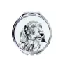 Dachshund Rauhhaar, Dackel, Teckel I - Taschenspiegel mit Hund, personalisierter Taschenspiegel, kompakter Spiegel mit Art-Dog-Logo