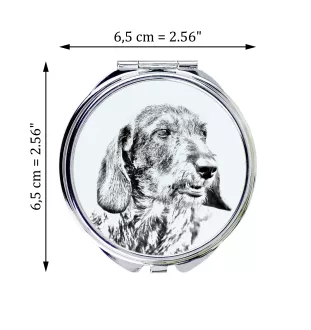 Jamnik szorstkowłosy I lusterko ze zdjęciem psa Art-Dog