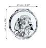 Dachshund Rauhhaar, Dackel, Teckel I - Taschenspiegel mit Hund, personalisierter Taschenspiegel, kompakter Spiegel mit Art-Dog-Logo