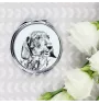 Dachshund Wire-haired, Wiener dog, Badger dog I - Pocket mirror with a dog, personalized mirror for a purse, compact mirror with Art-Dog brand print.